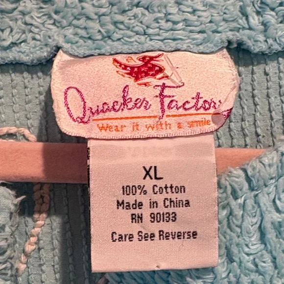 Quacker Factory Chenille Coffee Themed Zip Front Housecoat - Extra Large - Picture 4 of 9
